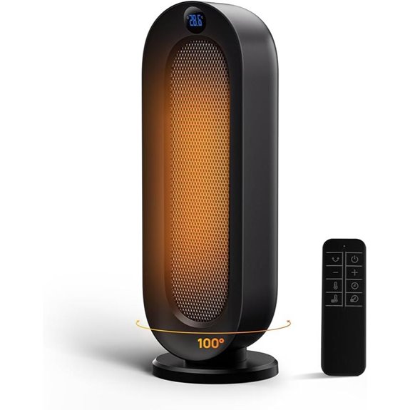 Indoor Space Heater with Oscillation Timer & Remote