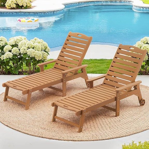 LUE BONA Outdoor Lounge Chairs Set of 2