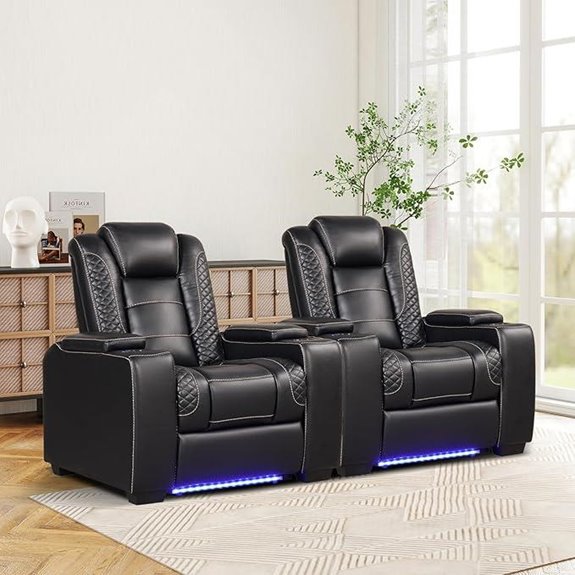 ANJ Power Home Theater Reclining Chairs (Set of 2)