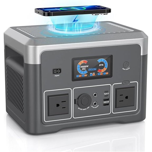 Portable Power Station 384Wh Lithium Battery with Solar & UPS