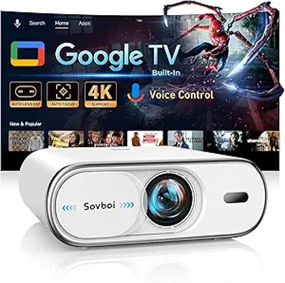 Sovboi 4K Portable Projector with Google TV