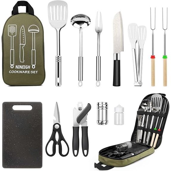 Camping Cooking Utensils Set for Travel and Camping