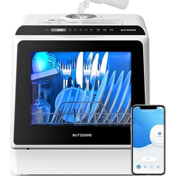 BLITZHOME Portable WiFi Countertop Dishwasher