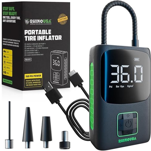 portable digital tire inflator