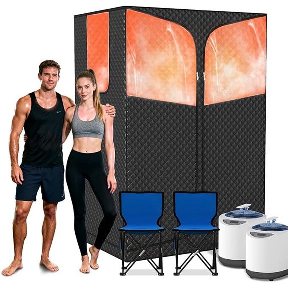 Portable 2-Person Steam Sauna with Remote & Chairs