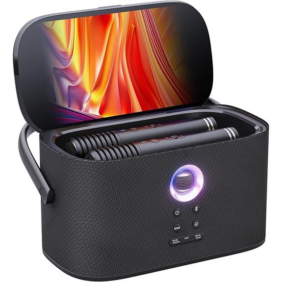 Ikarao Portable Karaoke Machine with Microphones and TV Connectionion