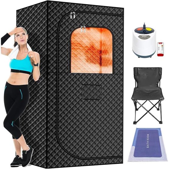 MIXC Portable Steam Sauna with Remote & Chair