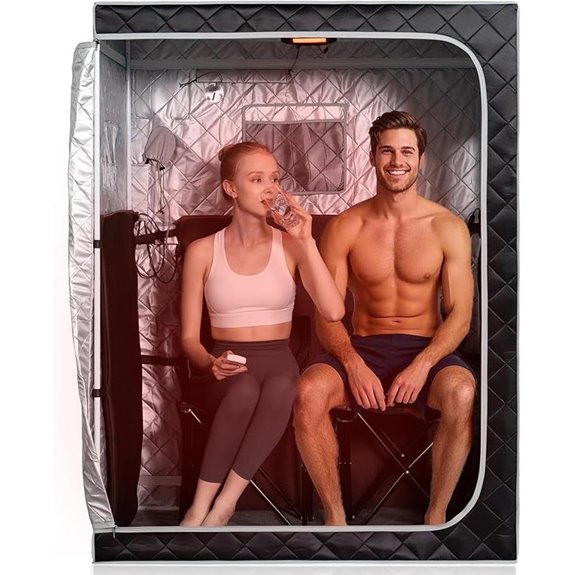 Smartmak Portable Infrared Sauna for Two with Chairs