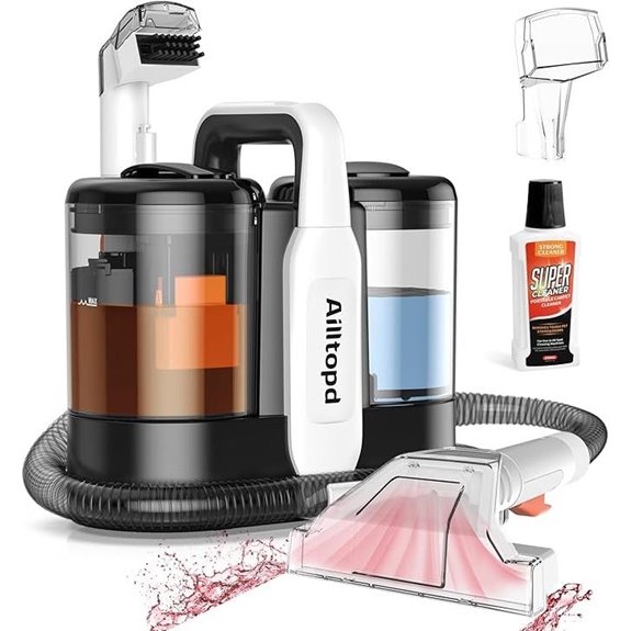 Portable Upholstery Spot Cleaner with 15 KPa Suction