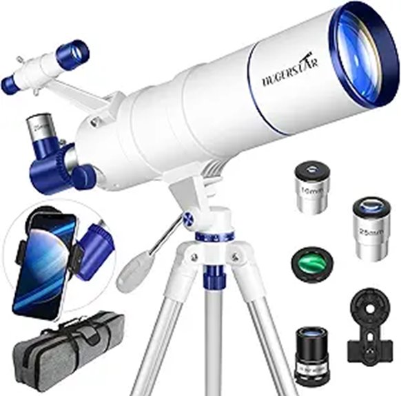 High Power 90mm Aperture Refractor Telescope with Accessories