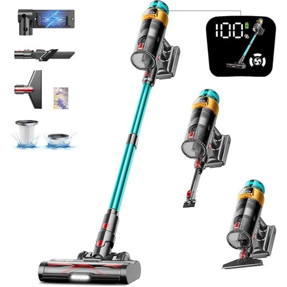 Cordless Vacuum Cleaner 600W 70Min Pet & Carpet Suitable