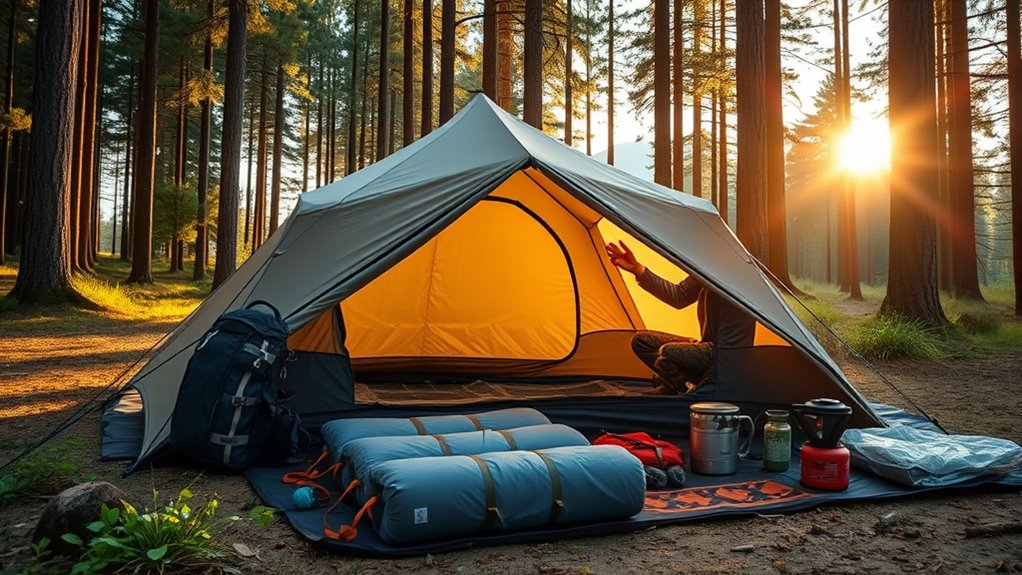 prepare camping gear efficiently