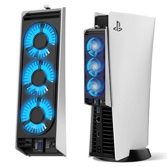 JUSPRO Cooling Fan for PS5 with LED Light