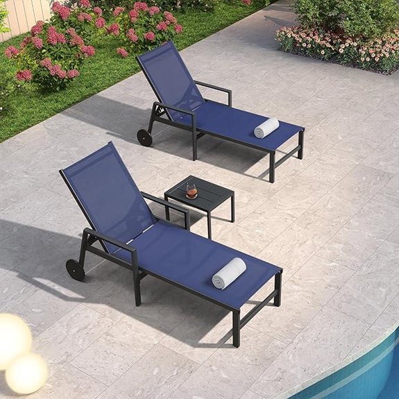 Purple Leaf Outdoor Lounge Chairs (2-Pack)