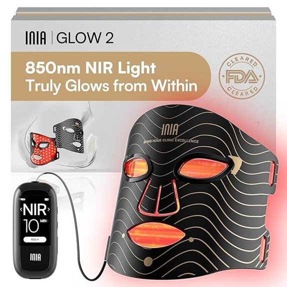 INIA Red Light Therapy Mask with 4 Light Modes