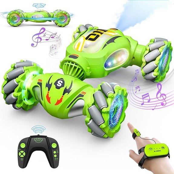 RC Stunt Car with 360° Flips and Gesture Control