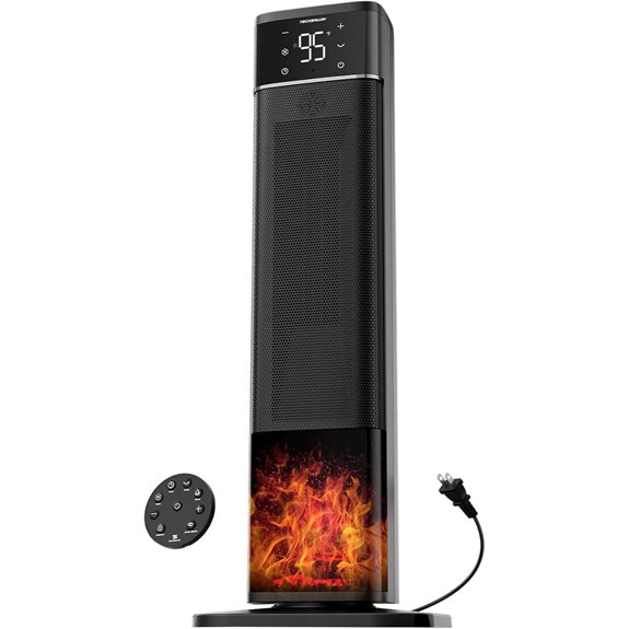 Portable Electric Space Heater with Remote and Oscillation