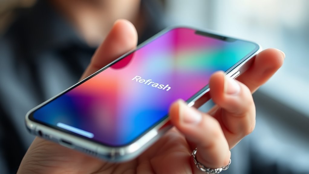 restart iphone to refresh cache