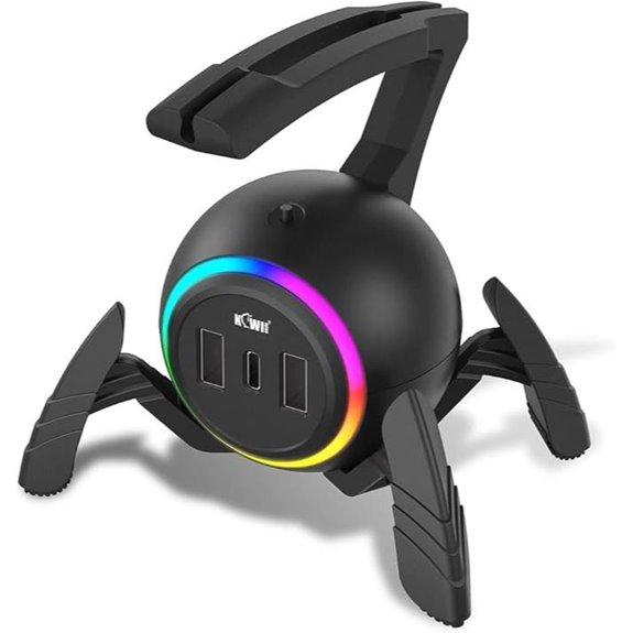 KIWIFOTOS RGB Gaming Mouse Bungee with USB Hub
