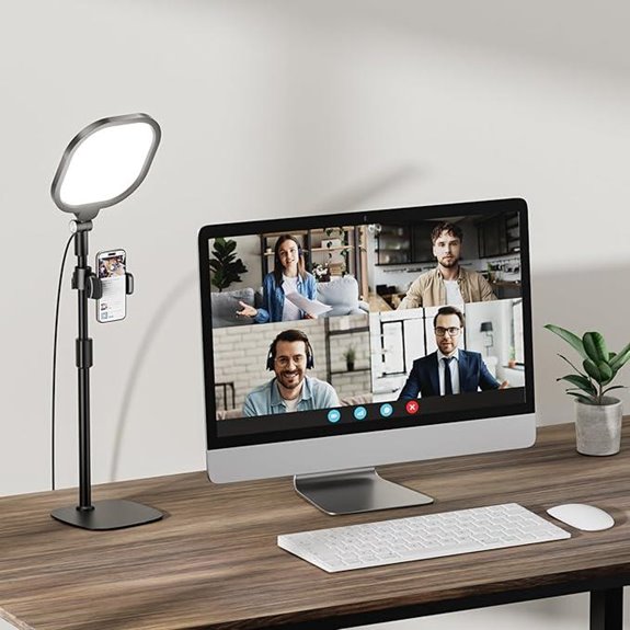 Zoom Desk Ring Light with Stand for Video Calls
