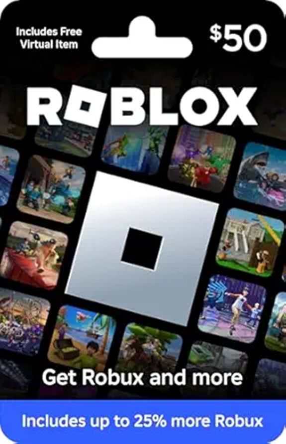 Roblox $50 Gift Card with Free Virtual Item