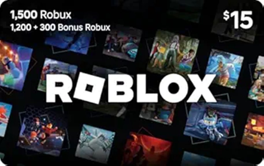 Roblox 1,500 Robux Digital Gift Card