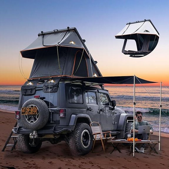Adventurer Pro Rooftop Tent with Accessories for Camping
