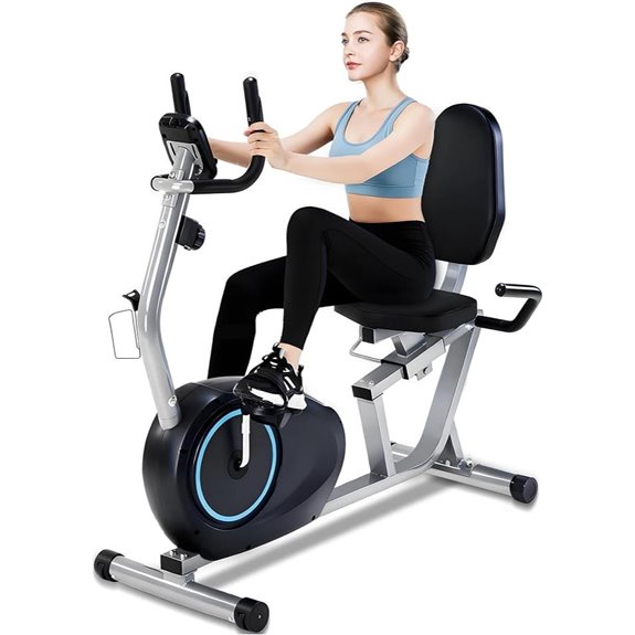 Recumbent Exercise Bike for Seniors with Pulse Sensor