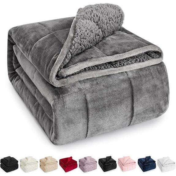Wemore Sherpa Weighted Blanket 15 lbs 60x80 Inches