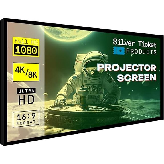 Silver Ticket STR Series 6-Piece Wall-Mount Projection Screen