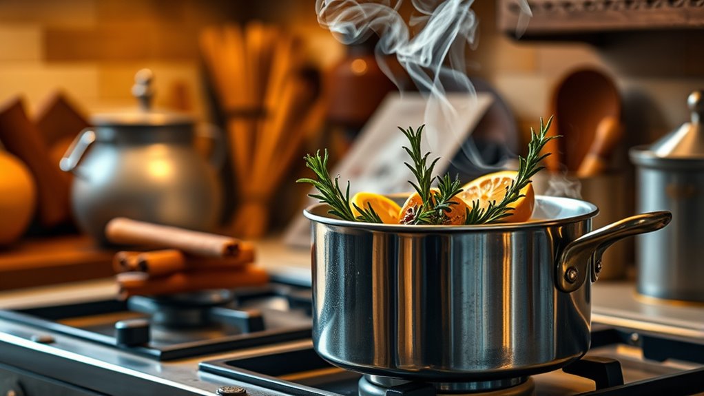 simmering herbs for fragrance