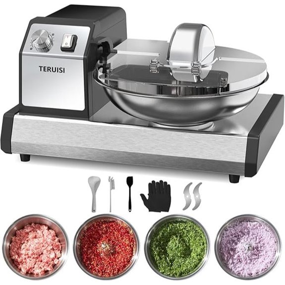 Commercial Food Processor with 6QT Bowl and Timer