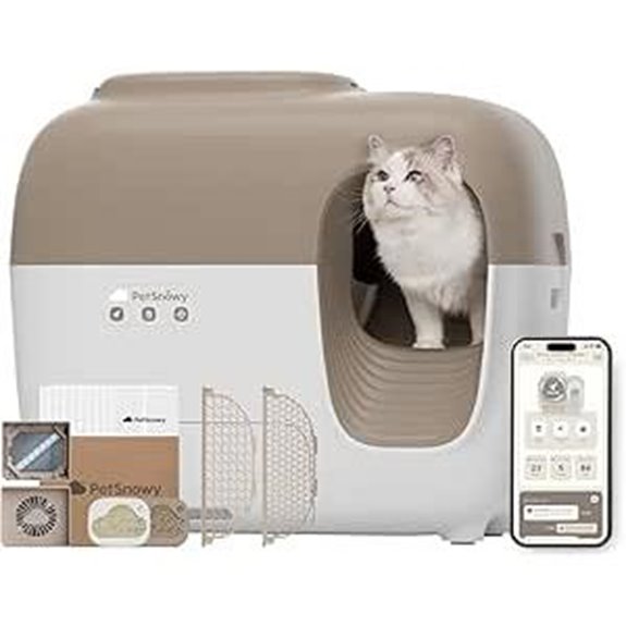 PetSnowy Self-Cleaning Cat Litter Box with App