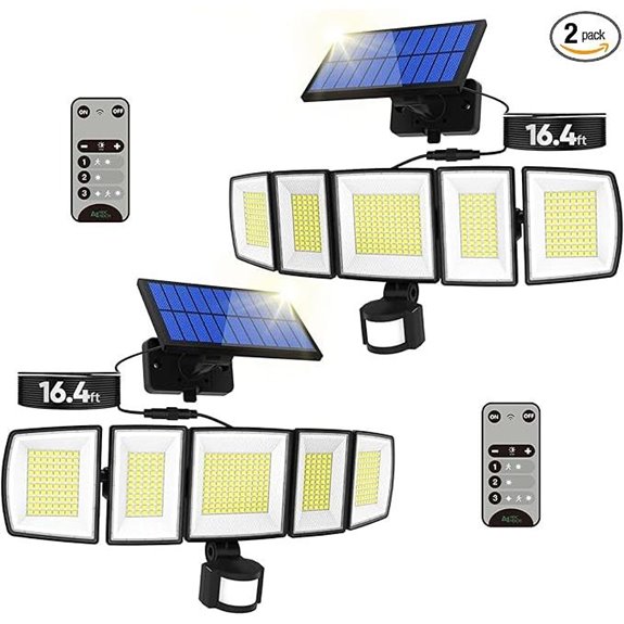 solar outdoor lights remote