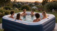 spacious inflatable hot tubs