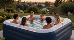 spacious inflatable hot tubs