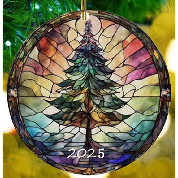 Christmas Ornaments 2025 Stained Glass Style