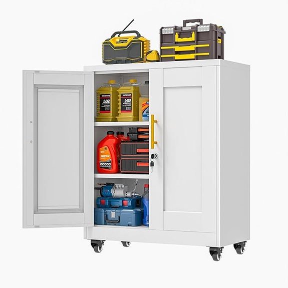 Metal Mobile Steel Storage Cabinet with Shelves