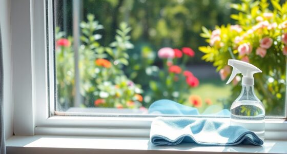 streak free window cleaning technique
