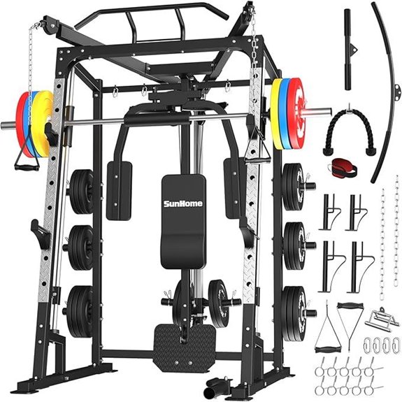 SunHome Smith Machine and Multi-Function Power Cage