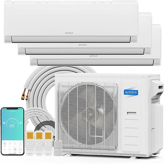 ROVSUN 3-Zone WiFi Mini Split AC/Heat System