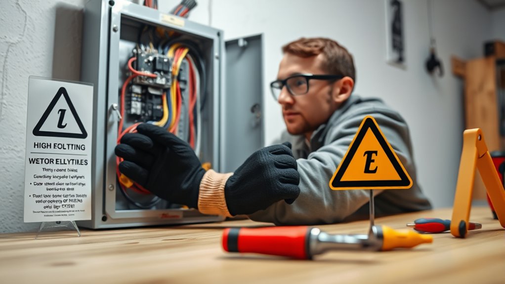 turn off power use safety gear