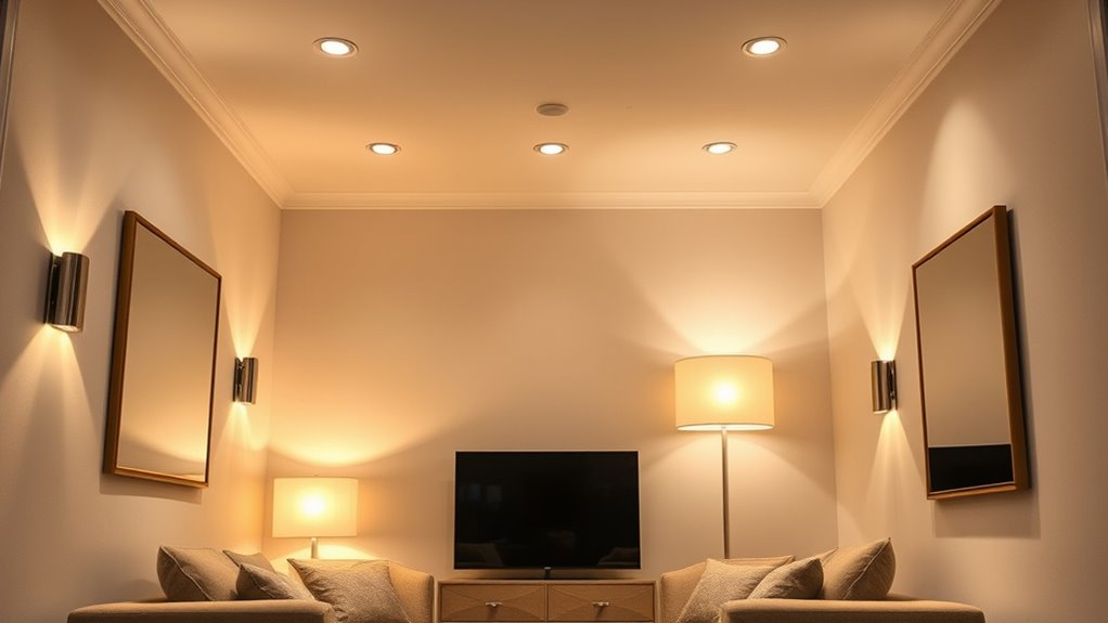 use lighting and mirrors