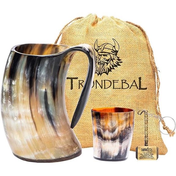 Viking Drinking Horn Mug for Beer Whiskey Mead