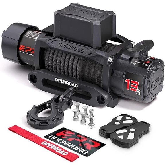 OPENROAD 13500 lb Waterproof Electric Winch with Remotes