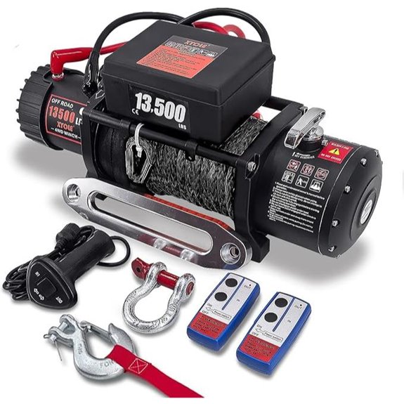Winch 13500lbs Waterproof Electric Tow Winch with Remote