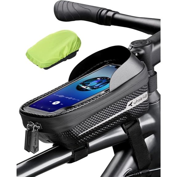 Waterproof Bike Frame Bag with Rain Cover