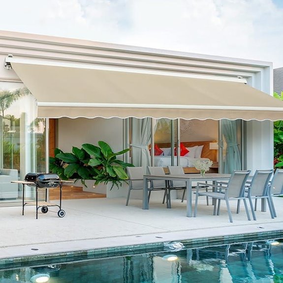 Diensweek 15'x10' Retractable Motorized Patio Awning