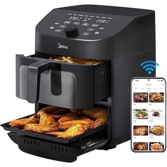 Midea Dual Basket Air Fryer Oven with Wi-Fi