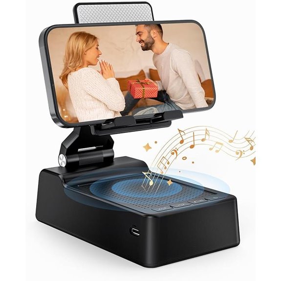 Bluetooth Phone Stand with Speaker Universal Compatibility